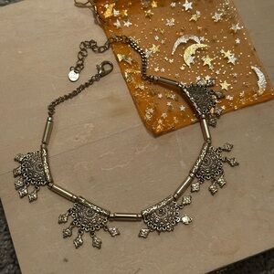 Elegant Gold Choker Necklace Handmade by Local Artist